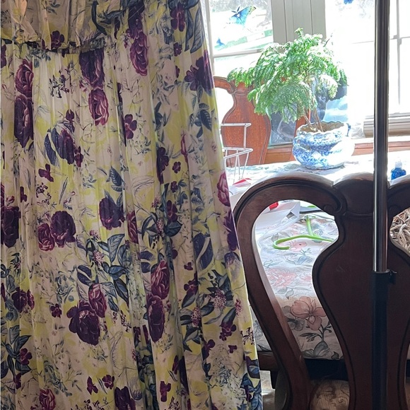 Torrid Curve Dresses & Skirts - Floral Strapless Dress in Purple and Green